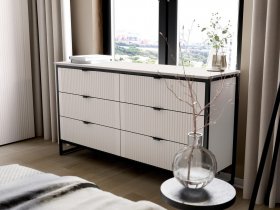 Комод 6 ящиков Нора (персидский жемчуг) в Усть-Тарке - ust-tarka.mebel-nsk.ru | фото