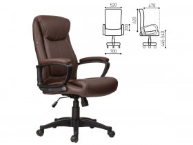 Кресло офисное BRABIX Enter EX-511, коричневое в Усть-Тарке - ust-tarka.mebel-nsk.ru | фото