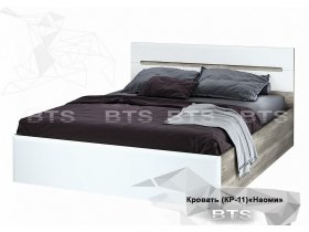 Кровать двуспальная 1,6 м  Наоми КР-11 в Усть-Тарке - ust-tarka.mebel-nsk.ru | фото