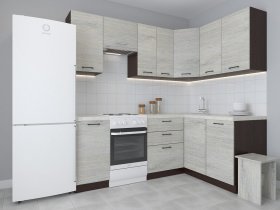 Модульная угловая кухня 1,4м*2,1м Лада (пикард) в Усть-Тарке - ust-tarka.mebel-nsk.ru | фото