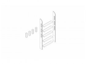 Пакет №10 Прямая лестница и опоры для двухъярусной кровати Соня в Усть-Тарке - ust-tarka.mebel-nsk.ru | фото