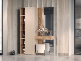 Прихожая Ева (кашемир/дуб вотан) в Усть-Тарке - ust-tarka.mebel-nsk.ru | фото