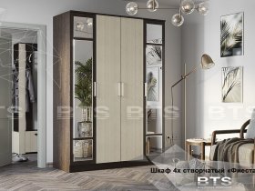 Шкаф четырехстворчатый Фиеста NEW (BTS) в Усть-Тарке - ust-tarka.mebel-nsk.ru | фото