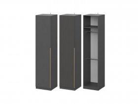 Шкаф ШК-50 Эккервуд (графит) в Усть-Тарке - ust-tarka.mebel-nsk.ru | фото