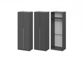 Шкаф ШК-75 Эккервуд (графит) в Усть-Тарке - ust-tarka.mebel-nsk.ru | фото