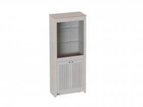 Шкаф-витрина двухдверная Валенсия (гостиная) в Усть-Тарке - ust-tarka.mebel-nsk.ru | фото