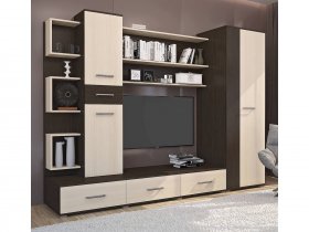Стенка Верона (дуб венге/дуб молочный) в Усть-Тарке - ust-tarka.mebel-nsk.ru | фото