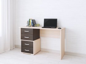 Стол письменный Сити-2 (венге/дуб молочный) в Усть-Тарке - ust-tarka.mebel-nsk.ru | фото