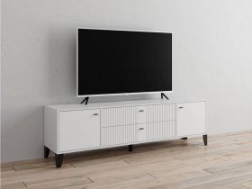 Тумба под ТВ Парус-10 (белый/белый снег) в Усть-Тарке - ust-tarka.mebel-nsk.ru | фото
