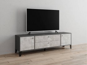 Тумба под ТВ Парус-10 (графит/мальта) в Усть-Тарке - ust-tarka.mebel-nsk.ru | фото