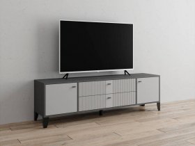 Тумба под ТВ Парус-10 (графит/светло-серый) в Усть-Тарке - ust-tarka.mebel-nsk.ru | фото